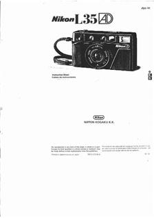 Nikon L 35 AD manual. Camera Instructions.